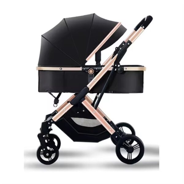 2in1 Baby Stroller Portable Baby Stroller Foldable black