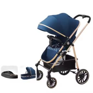 2in1 Baby Stroller Portable Baby Stroller Foldable Blue