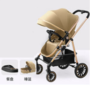 2in1 Baby Stroller Portable Baby Stroller Foldable Khaki