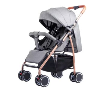 foldable stroller travel system baby pram stroller suitable for baby carriage Gray