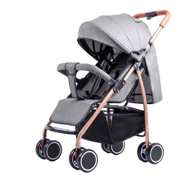 foldable stroller travel system baby pram stroller suitable for baby carriage Gray