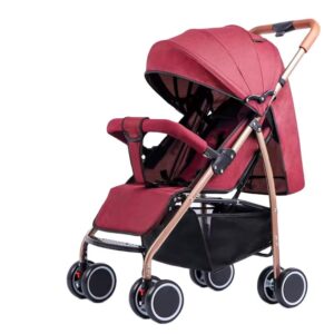 foldable stroller travel system baby pram stroller suitable for baby carriage red